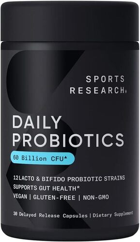 Sports Research Daily Probiotics with Prebiotics, 60 Billion CFU - 30 Count