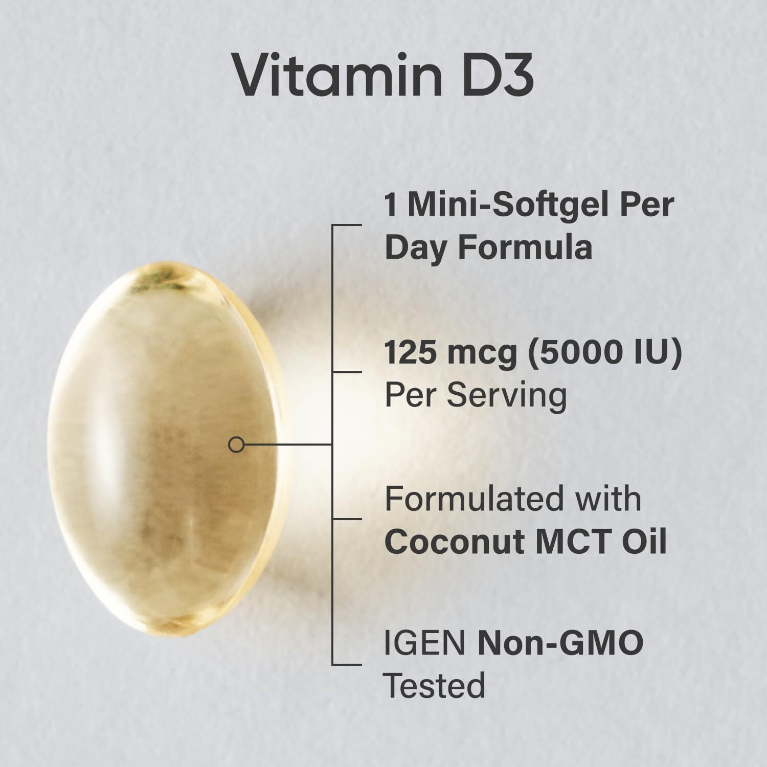 Sports Research Vitamin D3 5000 IU with Coconut MCT Oil  125mcg, 360 Liquid Softgels