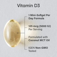 Sports Research Vitamin D3 5000 IU with Coconut MCT Oil  125mcg, 360 Liquid Softgels