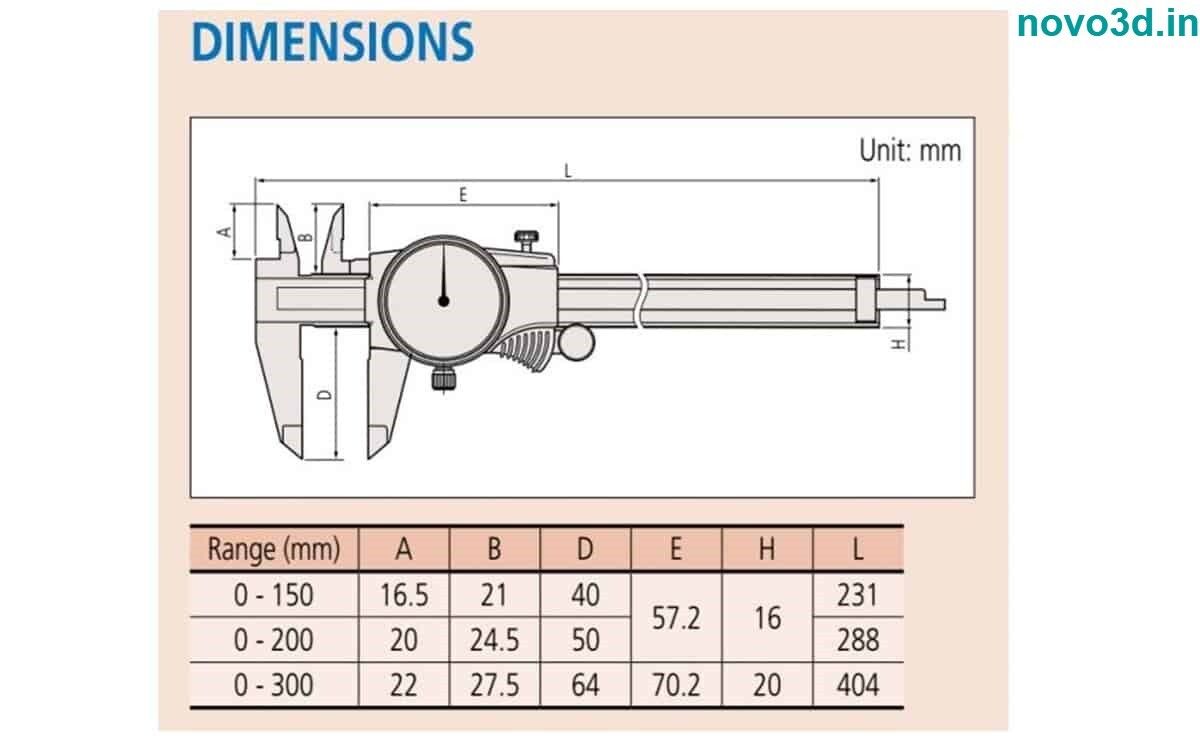 Mitutoyo Dial Vernier Caliper 0-150 mm/0-200 mm of measuring tools