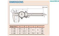 Mitutoyo Dial Vernier Caliper 0-150 mm/0-200 mm of measuring tools