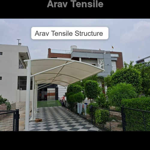 Inside Tensile Car Parking Structure - High-Quality Steel Frame, Durable PVC Roof Panels, Customizable Color, Long Lifespan, Solid Concrete Floor | Ideal for Villas, Warehouses, Workshops, Hotels, Houses, Shops, Offices