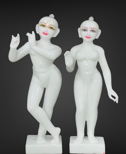 Marble Iscon Radha Krishna Statue