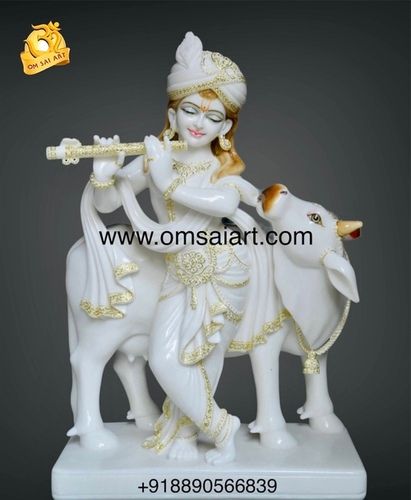 White Marble Krishna Statue