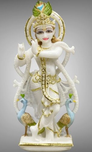 Marble God Krishna Sculpture