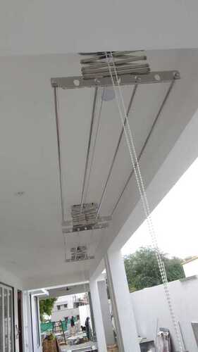 Roof Mounted cloth drying hanger in Landmark World apartments in Kozhikode