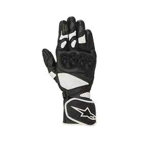 Black And  White Limped Gloves