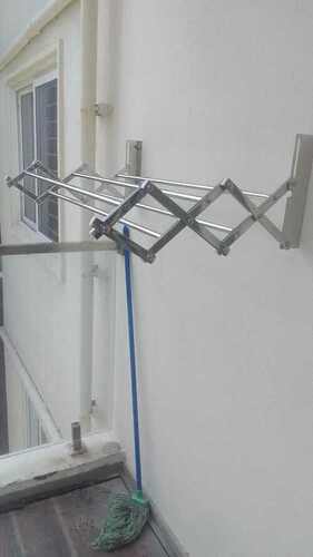 Washroom area cloth drying hangers in Golden Oak Apartment  Kozhikode Kerala