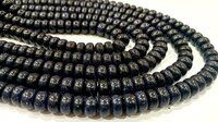 Natural Blue Sandstone Rondelle Plain 8mm Beads sold Per Strand 8''Long