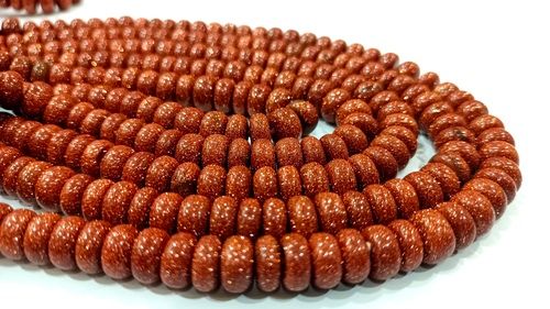 Natural Golden Sandstone Rondelle Plain 8mm Beads sold Per Strand 8 inches Long