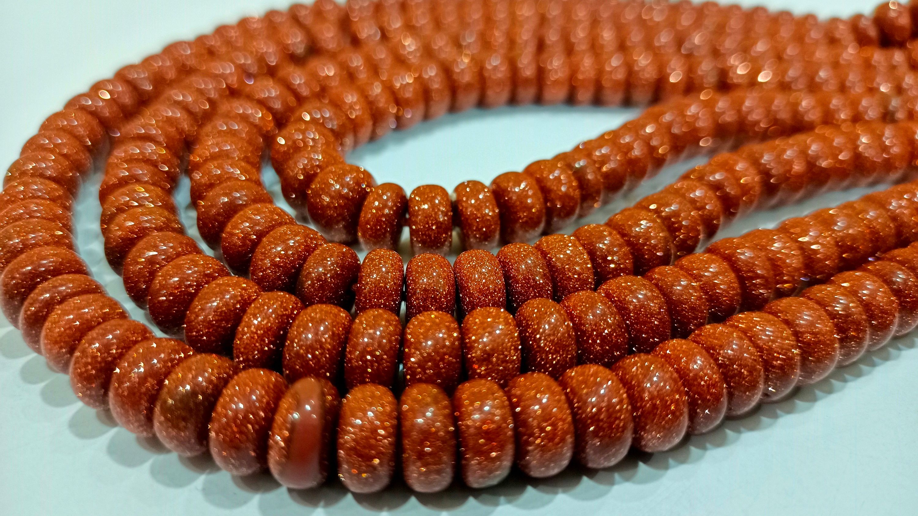 Natural Golden Sandstone Rondelle Plain 8mm Beads sold Per Strand 8 inches Long