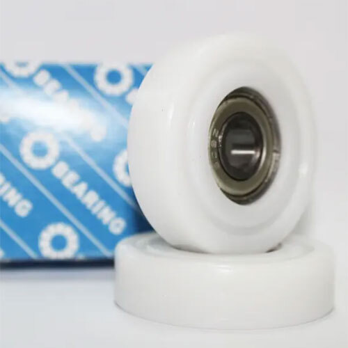 Round Customized Drawing Pom Nylon Pu Plastic Coated Bearing for Rowing Seat Wheel