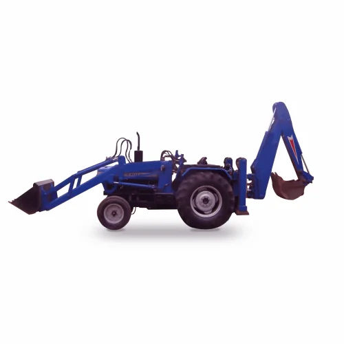 Blue Tractor Backhoe Loader