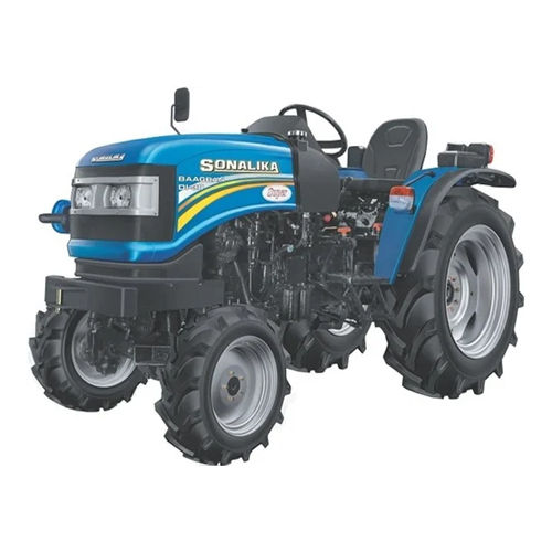 Blue Cultivating Tractor