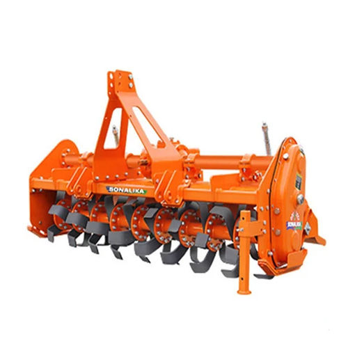 Orange Sonalika Tractor Rotavator