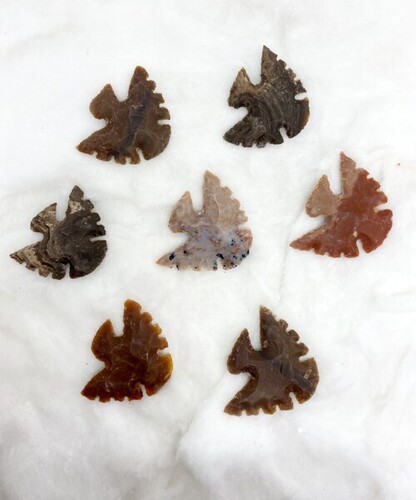 Fancy  Eagle Shaped Arrowhead Points Crystal Arrowhead Points