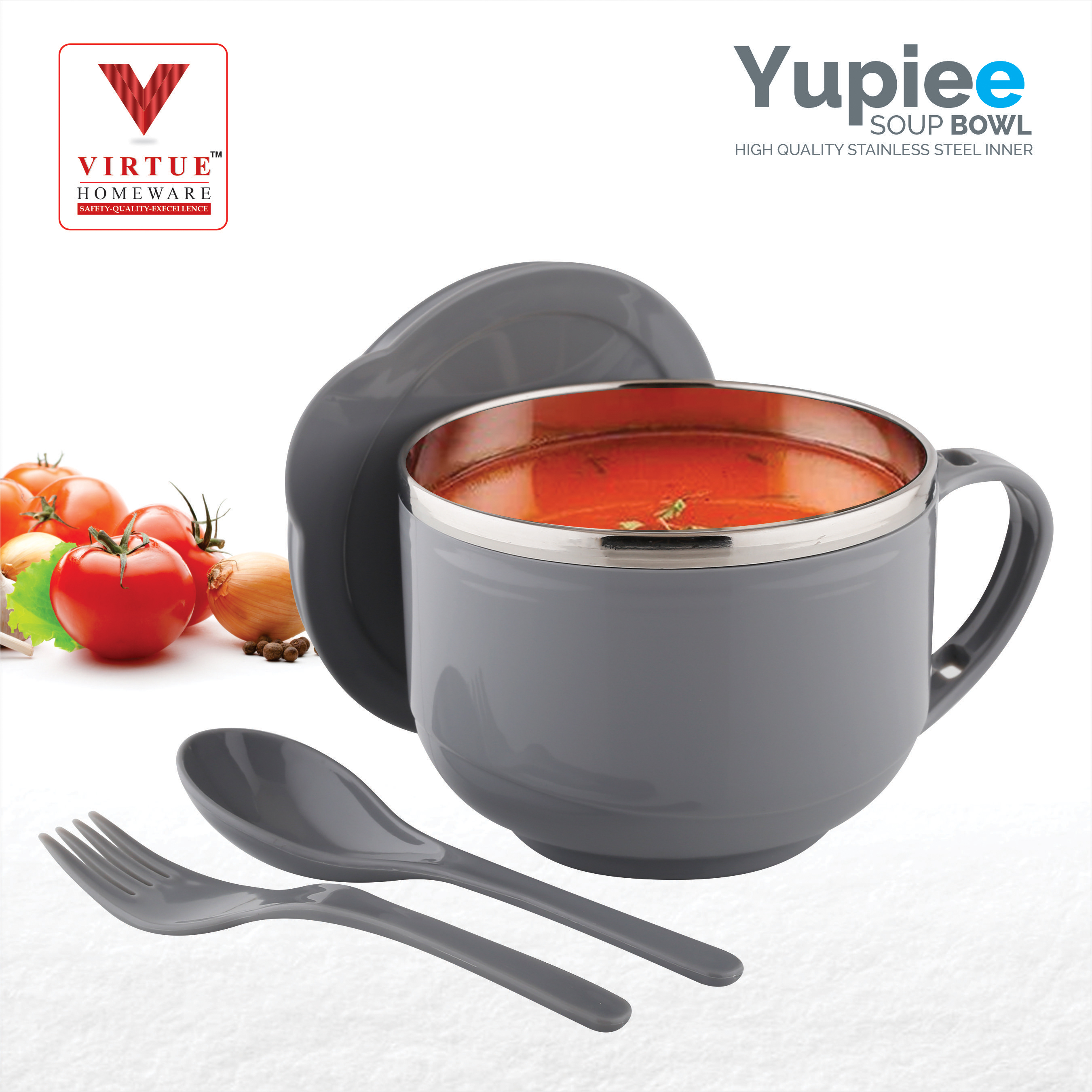 YUPIEE VIRTUE HOMEWARE ST. STEEL INNER SOUP BOWL