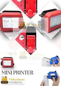 Mini Printer - Plastic, Compact Size, Red, 3.7v Rechargeable Battery | Semi-automatic, High-speed Printing, Portable Handheld Design