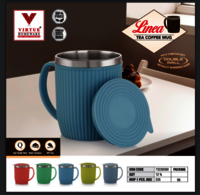 Linea Virtue Homeware St. Steel Inner Mug - Double Wall Stainless Steel Construction, Lightweight With Comfortable Grip And Mirror Finish