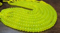 Natural Lime Neon Green Chalcedony Rondelle Plain 8mm Sold per Strand 8'' Long