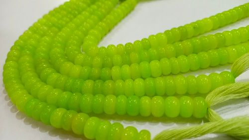 Natural Green Chalcedony Rondelle Plain 8mm Beads Sold per Strand 8''Long