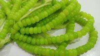 Natural Green Chalcedony Rondelle Plain 8mm Beads Sold per Strand 8''Long