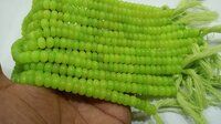 Natural Green Chalcedony Rondelle Plain 8mm Beads Sold per Strand 8''Long