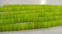 Natural Green Chalcedony Rondelle Plain 8mm Beads Sold per Strand 8''Long