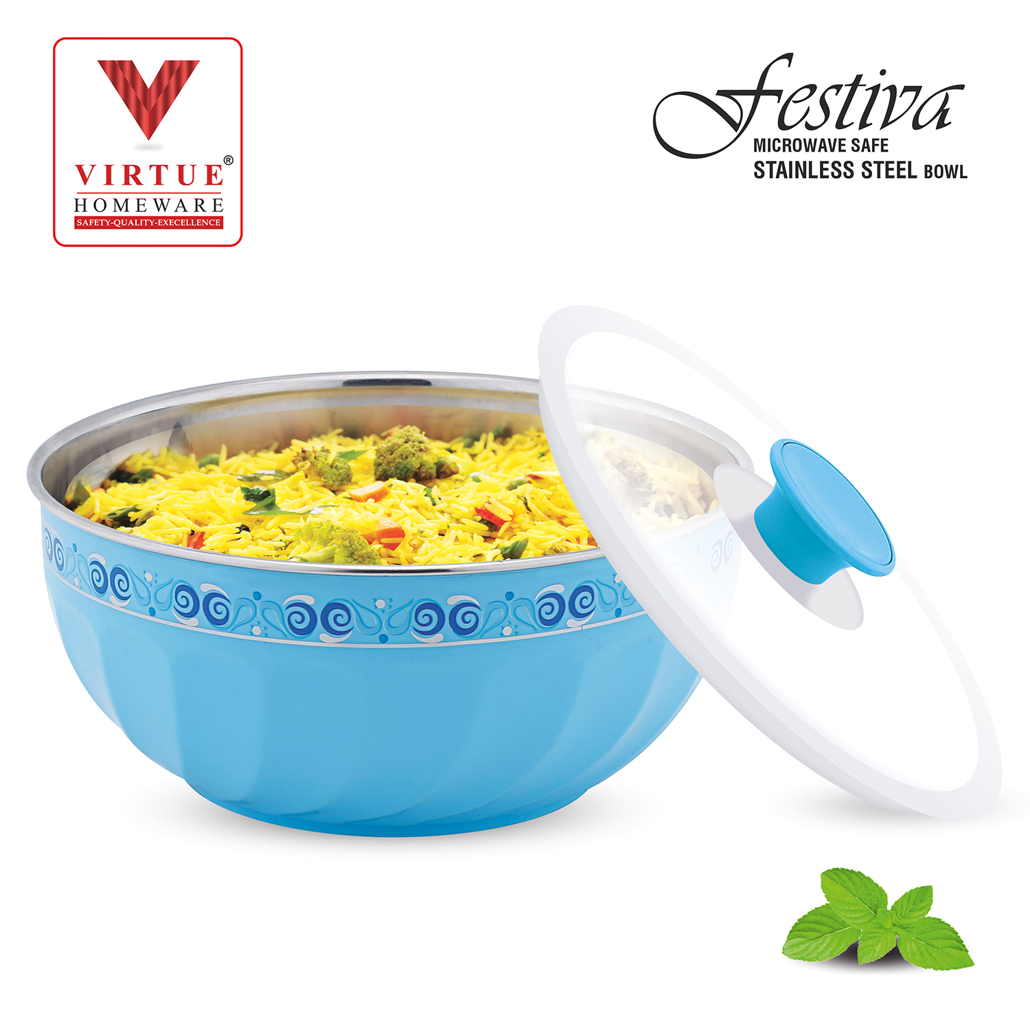 FLOURISH VIRTUE HOMEWARE MICROWAVE ST. STEEL BOWL