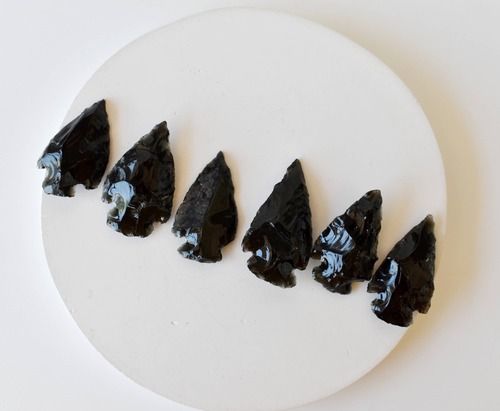 Black Obsidian Arrowhead Points Crystal Arrowheads