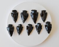 Black Obsidian Arrowhead Points Crystal Arrowheads