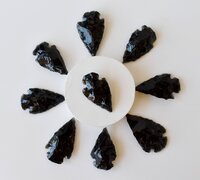 Black Obsidian Arrowhead Points Crystal Arrowheads