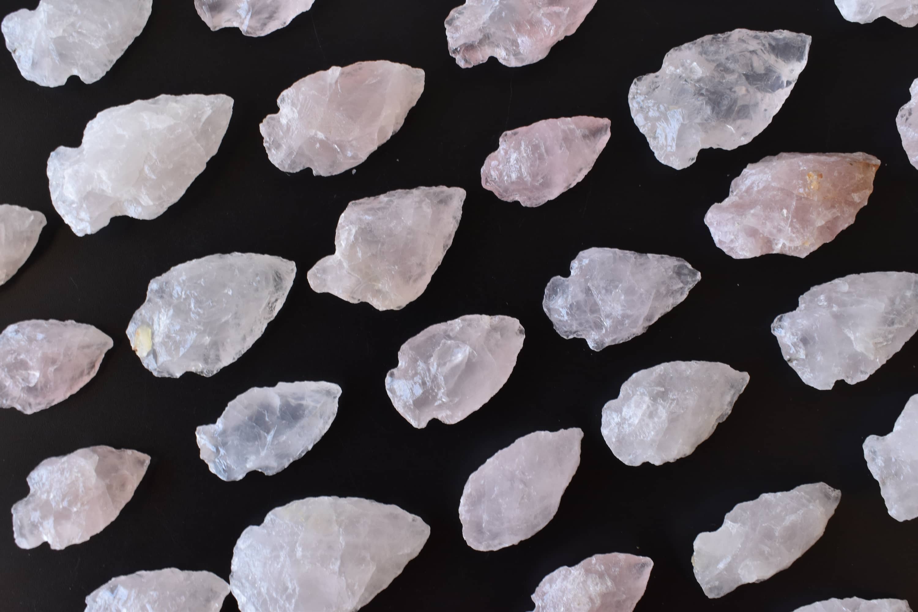 Rose Quartz Arrowhead Points Crystal Arrowheads