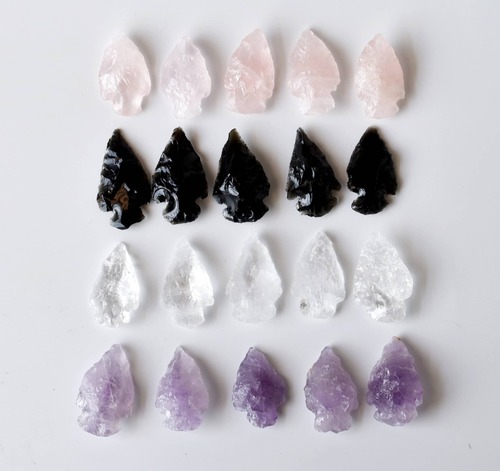 Crystal Arrowheads for DIY Project Craft Arrowhead Points Jewelry Making