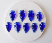 Dark Blue Glass Arrowhead Points Arrowhead crystal Points