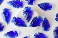 Dark Blue Glass Arrowhead Points Arrowhead crystal Points