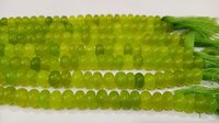 Natural Prehnite Chalcedony Rondelle Plain 8mm Beads Sold per Strand 8''Long