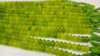 Natural Prehnite Chalcedony Rondelle Plain 8mm Beads Sold per Strand 8''Long