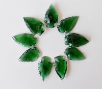 Green Glass Arrowhead Points Crystal Arrowhead Points