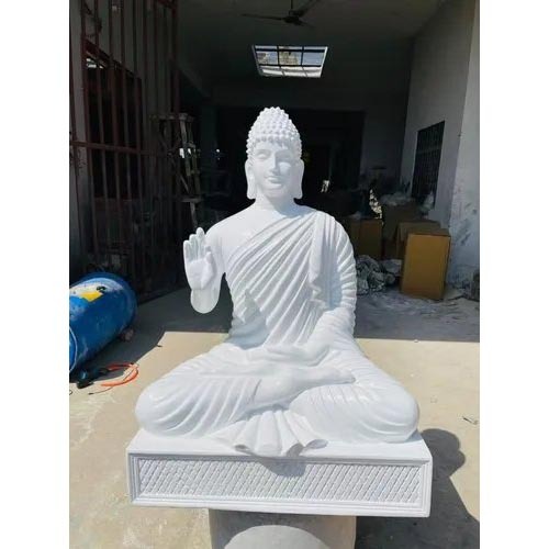 Durable Fiber Blessing Full Glossy Buddha Figurine Idol For Home And Garden