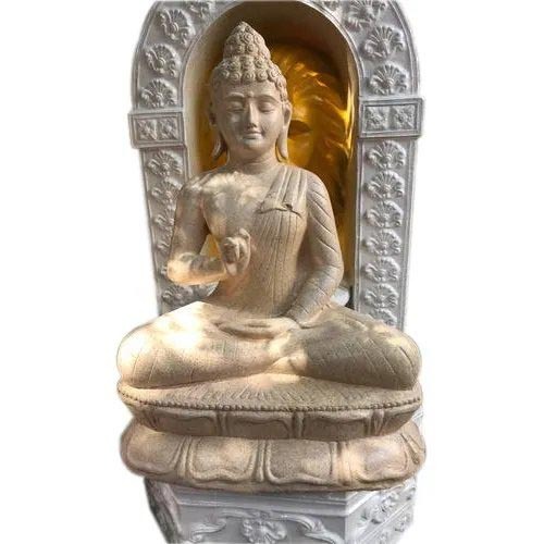 Dhanwanti Fiber Blessing Buddha,Figurine Idol for Home , Garden and Office Decor