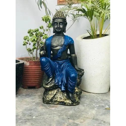 Dhanwanti Fiber Blessing Buddha ,Figurine Idol Home and Office