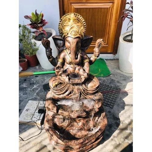 Brown Ganesh Big Water Fountain