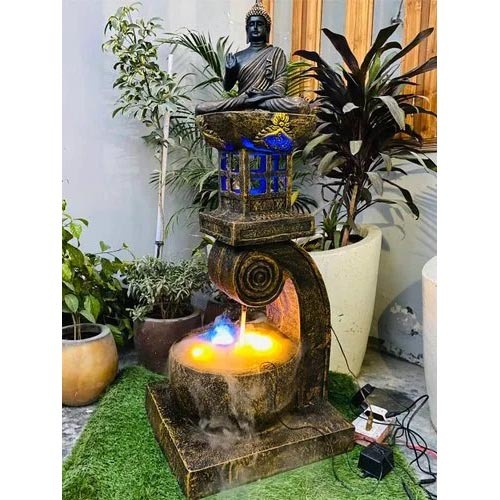 Handmade Fiberglass Buddha Statue Fountain