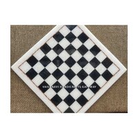 Handmade Marble Chess With Stone Coins Set For Home And Hotel Use