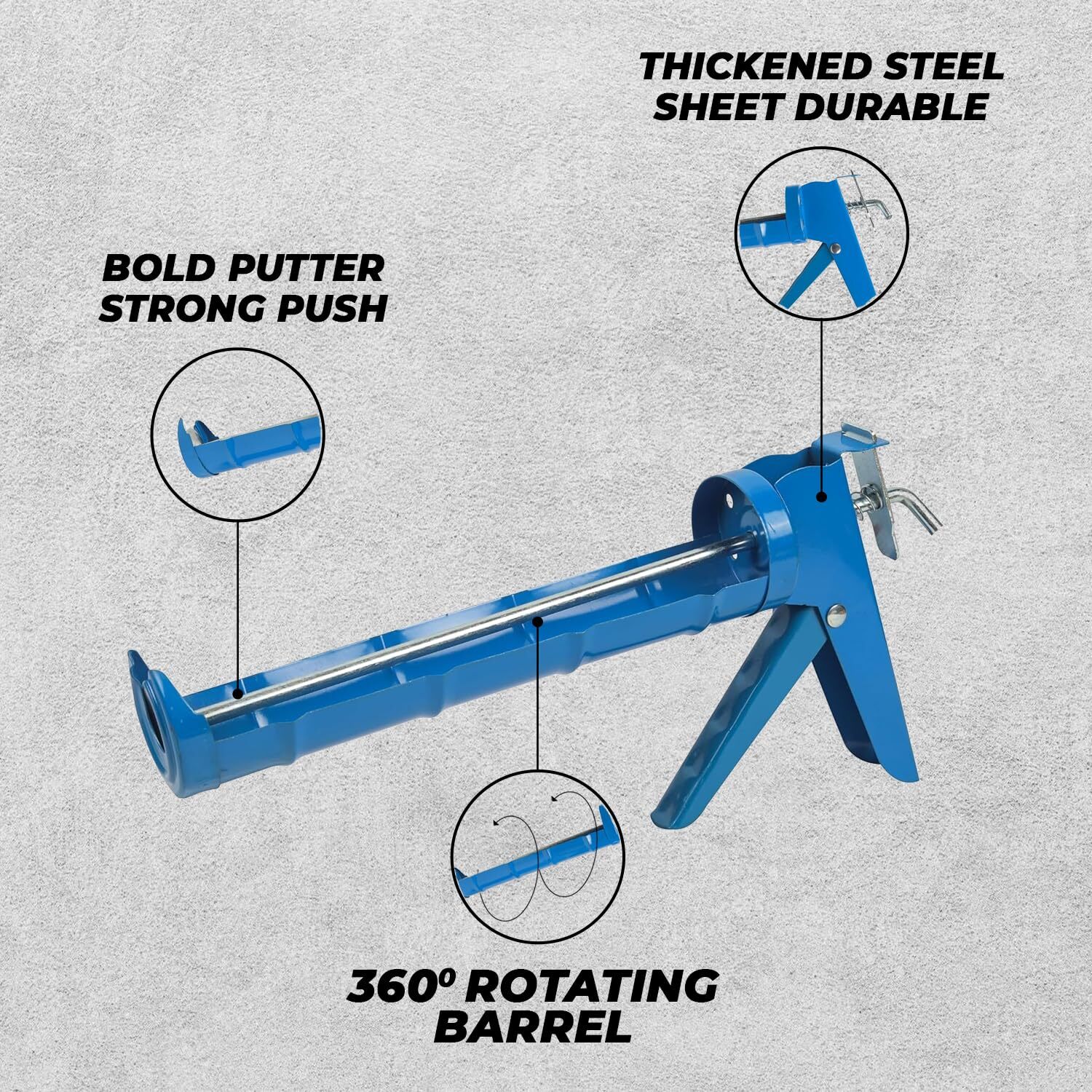HEAVY DUTY STEEL SILICON SEALANT CAULKING GUN
