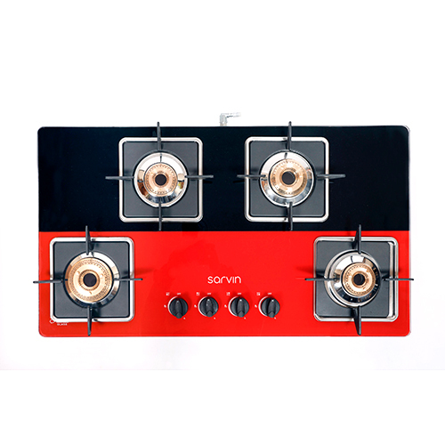 Stainless Steel sf-4002-Sq-Tkn-In-Sleek-Dc Four Burner Gas Stove