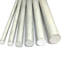 7075 Aluminium Rod - Round Shape, Silver Color, Hard Hardness | Polished Surface Finish For Enhanced Aesthetic And Durability