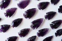 Purple Glass Arrowhead Points Crystal Arrowhead Points