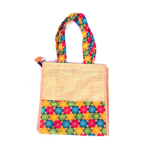 Multicolor Multi Color Jute Bag